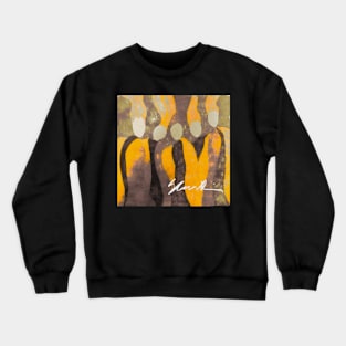 Women in Gray and Gold Crewneck Sweatshirt